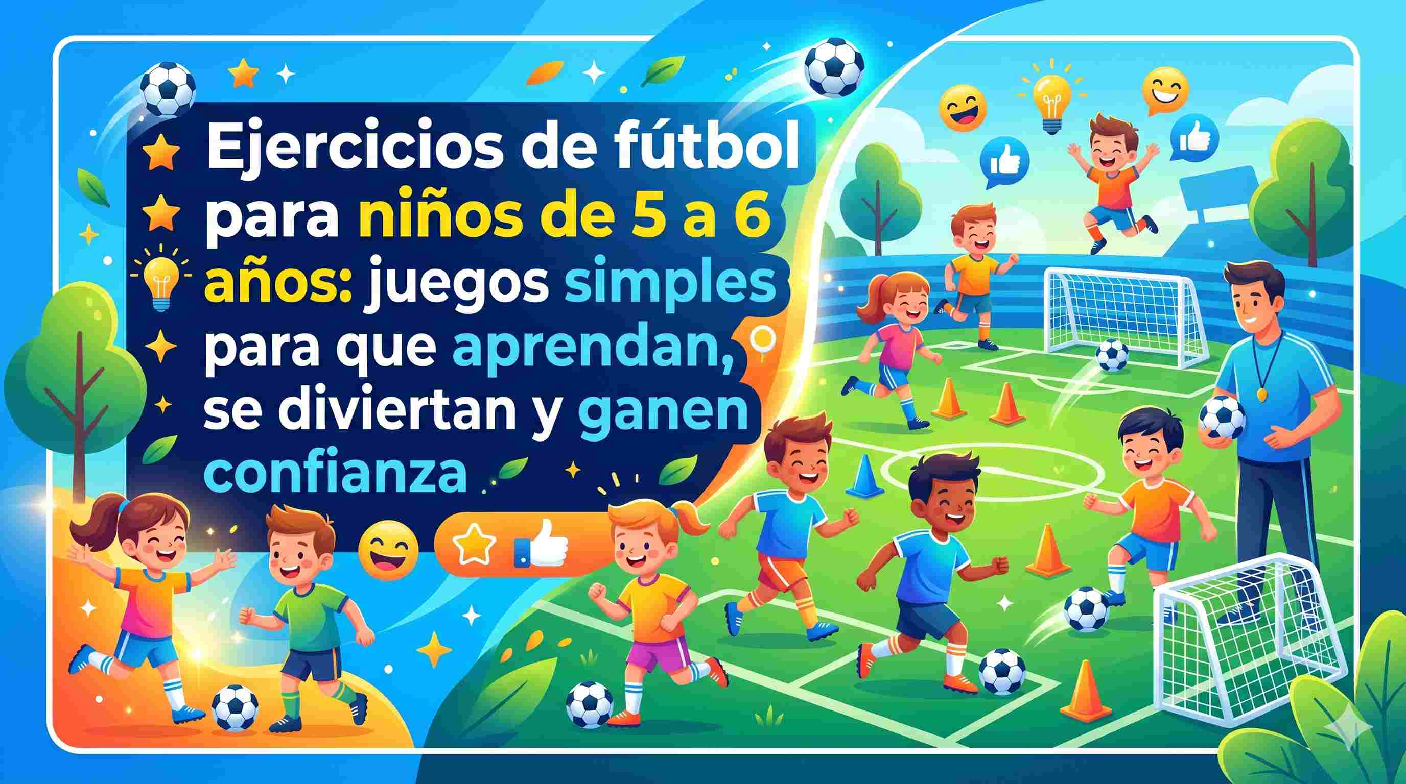 Los mejores Ejercicios de fútbol para niños de 5 a 6 años