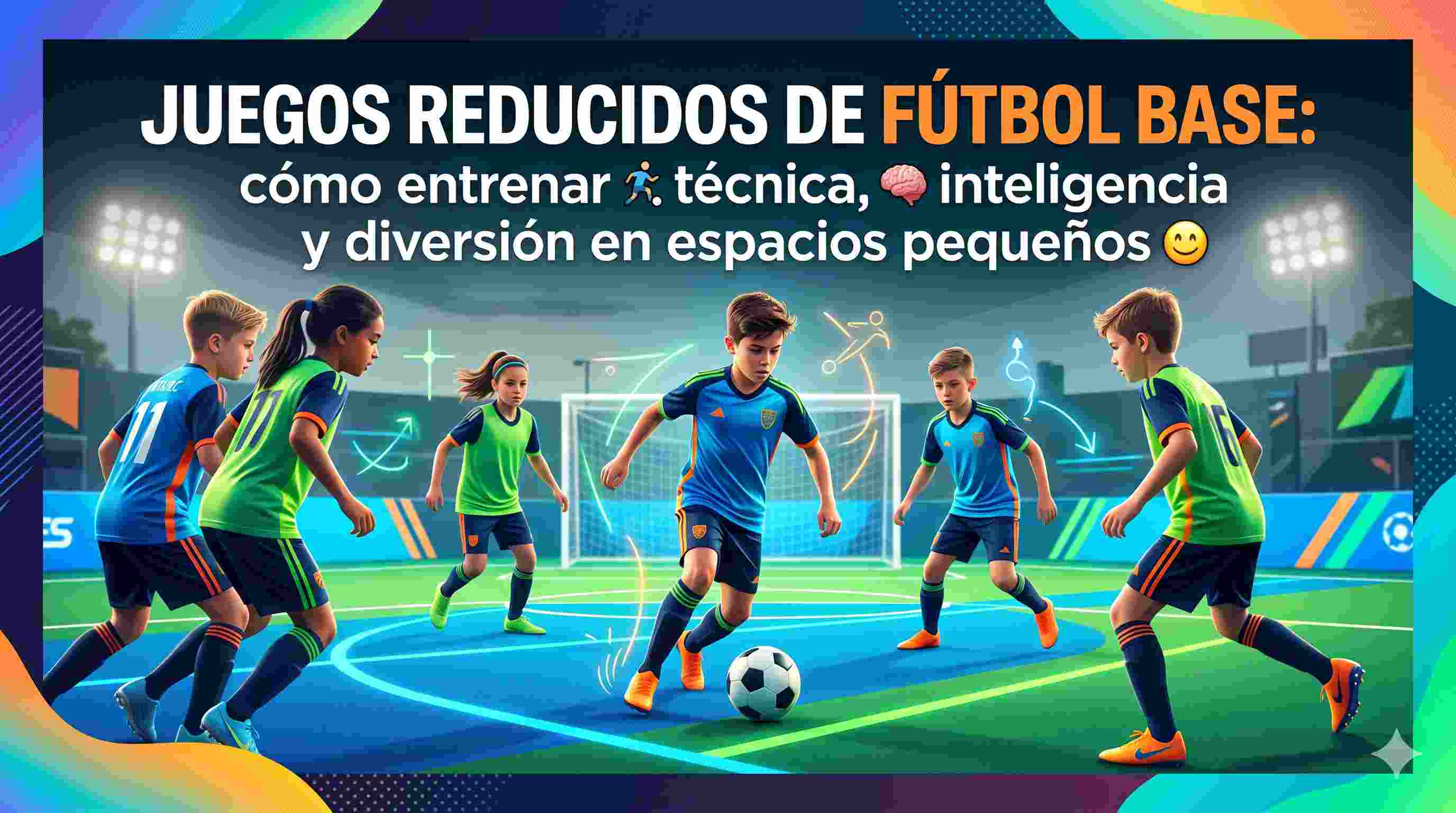 Juegos reducidos de Fútbol Base: cómo entrenar técnica, inteligencia y diversión en espacios pequeños