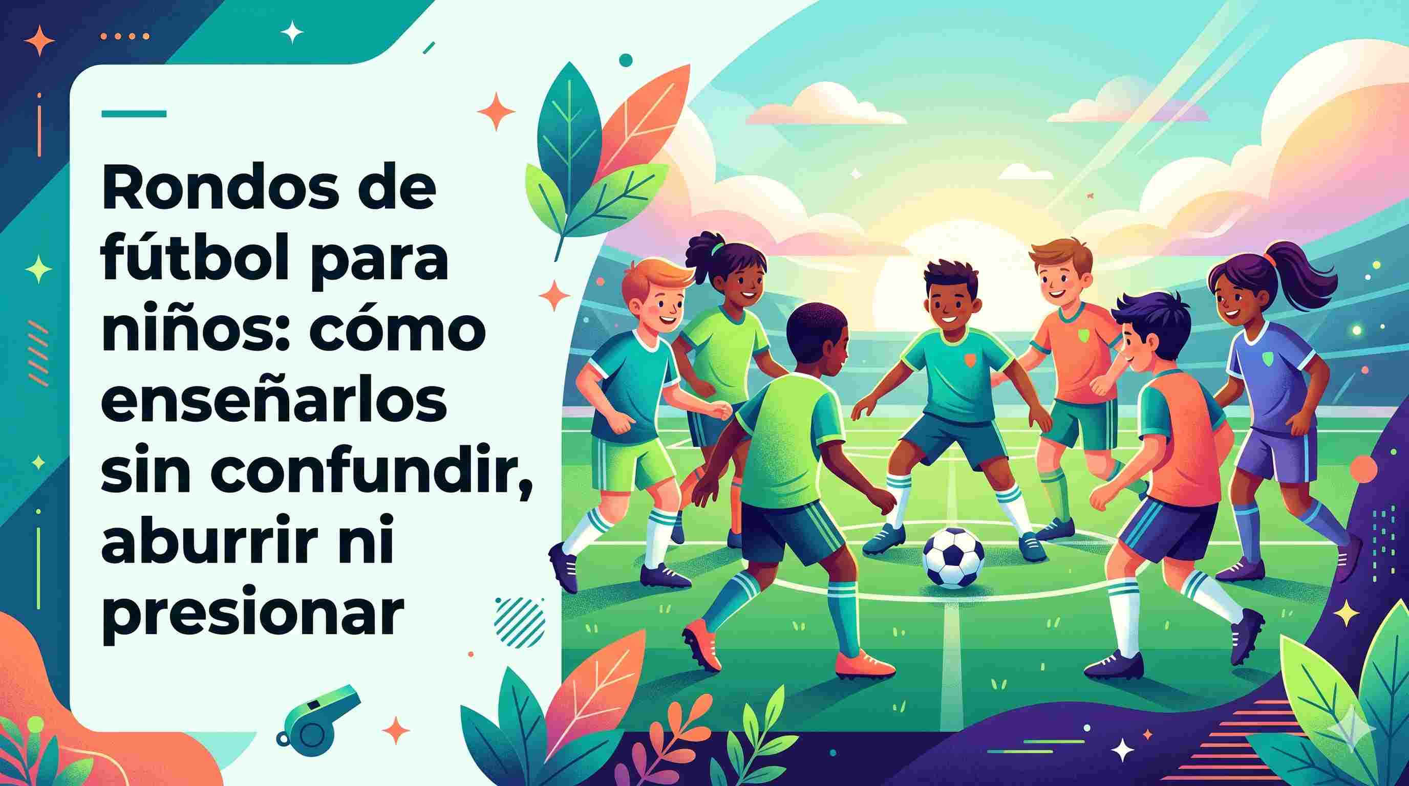 Rondos de fútbol para niños: cómo enseñarlos sin confundir, aburrir ni presionar